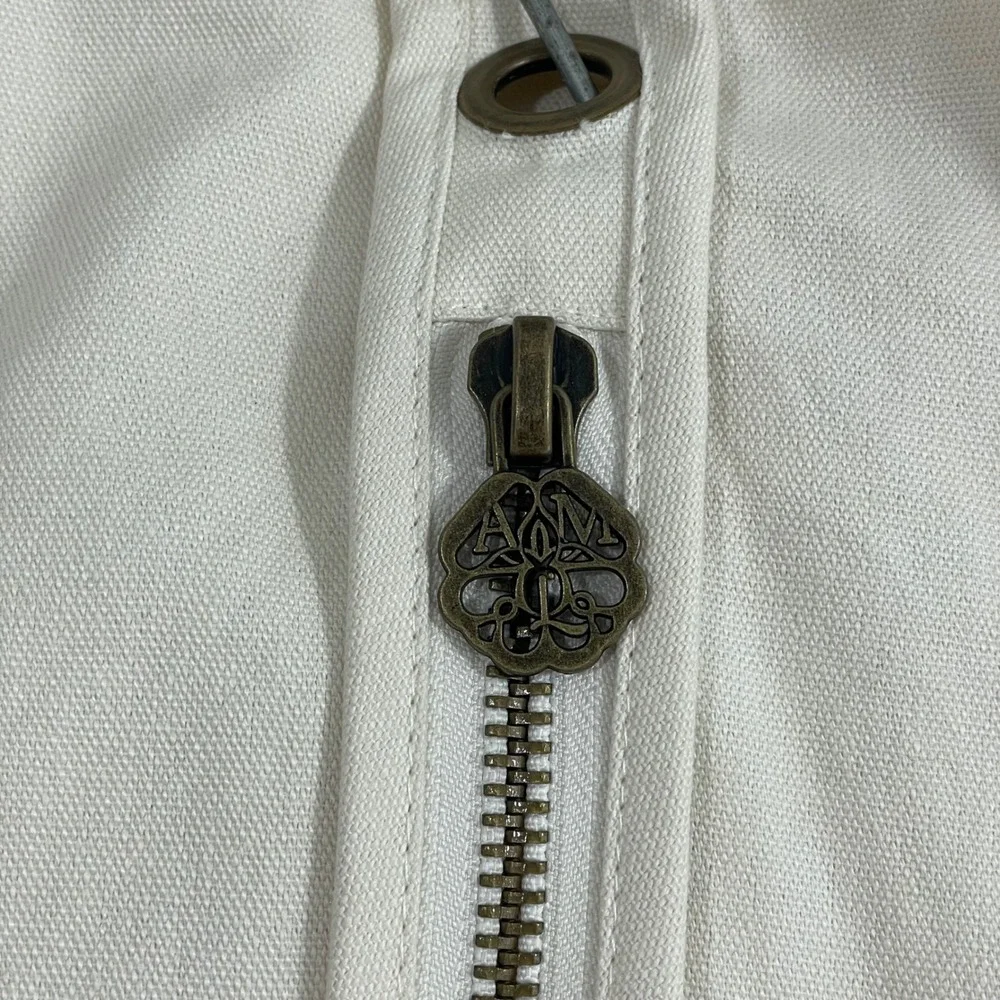 Alexander McQueen Cream Canvas Garment Bag Travel Full Length Formal Wear Suit
